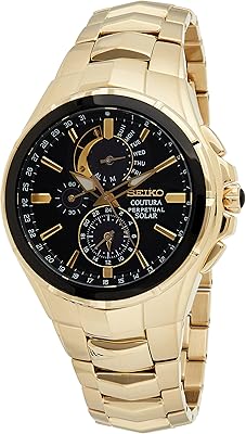 Montre solaire perpétuelle de la collection coutura pour homme, alimentée par énergie solaire