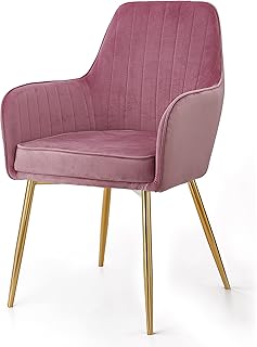 Chaise de cuisine angela, assise et dossier en velours doux avec coussin d'assise