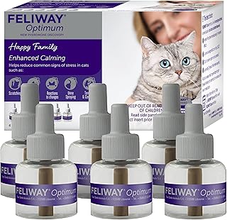 Recharge de phéromones apaisantes améliorées feliway optimum 30 jours - paquet de 6