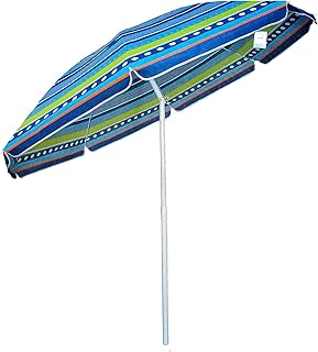 Parapluie de plage de 1,8 mètres de long - couleurs assorties