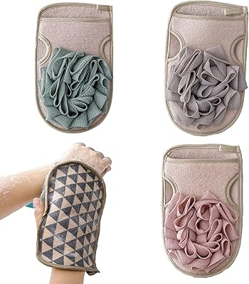 Gants exfoliants double face - gants de douche gonflés - gants de douche