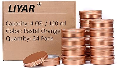 Récipients en métal layar de 4 oz, 24 récipients ronds en aluminium