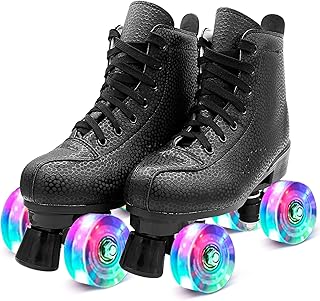 Perzcare patins à roulettes pour femmes et filles, patins à roulettes classiques haut
