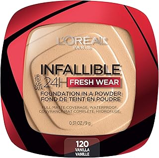 Fond de teint poudre infallible fresh wear de l'oréal paris, tenue jusqu'à 24