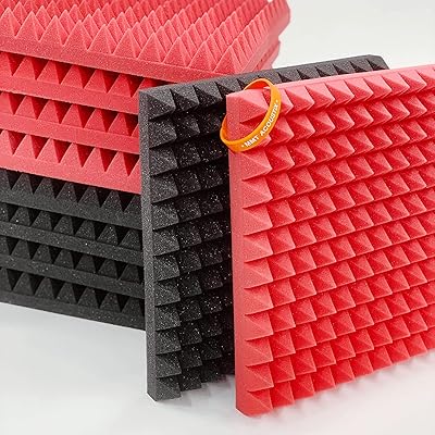 Acoustic® 18 pièces mousse acoustique insonorisée pyramide