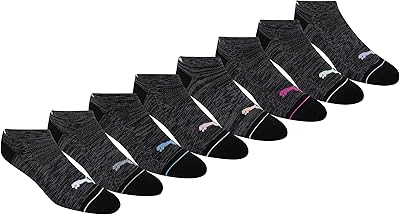 Lot de 8 chaussettes de course courtes pour femmes, 9-11