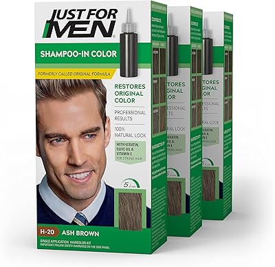 Teinture capillaire formule originale just for men pour hommes, brun cendré