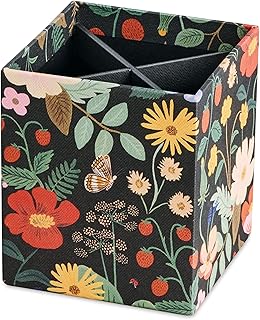 Tasse à crayons rifle paper co. strawberry fields, avec imprimé de champs