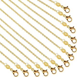 50pcs chaînes de collier plaquées or pour la fabrication de bijoux 18