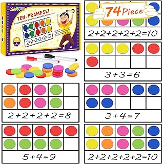 Ensemble de dix cadres magnétiques jeux de manipulation mathématique pour la maternelle
