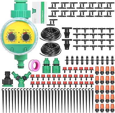 Kit d'arrosage goutte à goutte golrc pour plantes, système d'arrosage diy avec buses