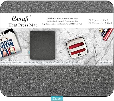 Tapis de presse thermique pour cricut easypress : ecraft (11 x 13 pouces)