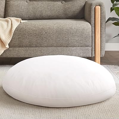Coussin de sol rond cody, grand oreiller de méditation épais, coussins d'assise ronds