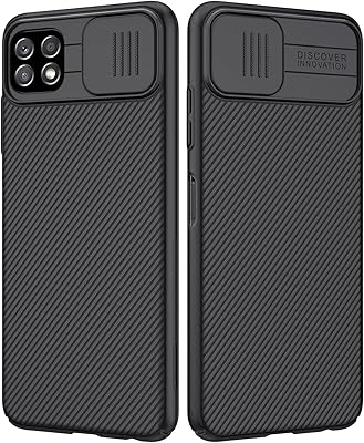 Coque nillkin galaxy a22 5g housse de protection pour appareil photo avec couvercle