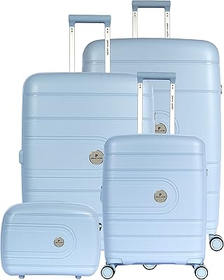 Bagage de voyage incassable approuvé par la tsa avec 4 roues doubles, sac