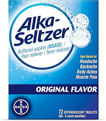 Comprimés effervescents alka-seltzer, 72 comprimés