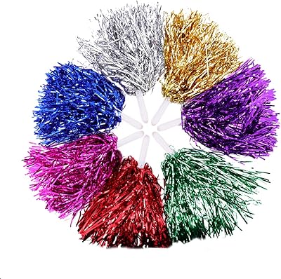 Tommy baby 14 pièces de boules de pom-pom girl en feuille métallique