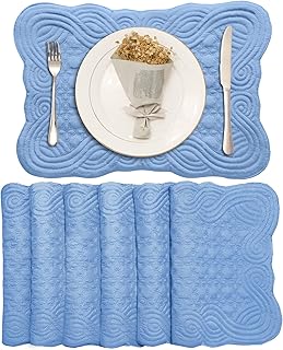 Loom and mill lot de 6 sets de table matelassés en tissu naturel