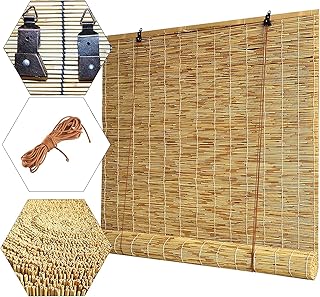 Lingwei rideau de fenêtre en bambou avec rouleau pour la maison rideaux occultants