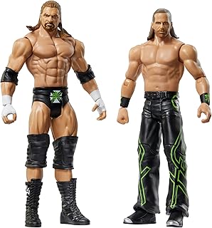 Figurine wwe triple h et shawn michaels, paquet de 2, multicolore, gbn53