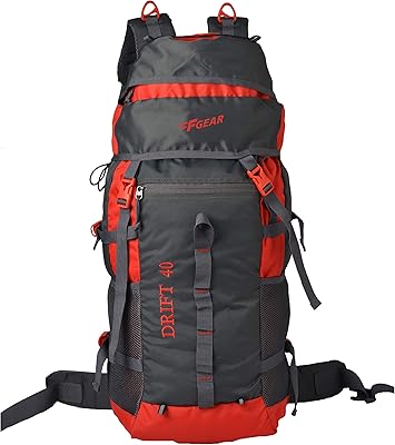 Sac à dos f gear drift 40l (gris, rouge) gris, taille unique, sacs