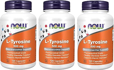Now foods - l-tyrosine 500 mg 120 gélules (paquet de 3)