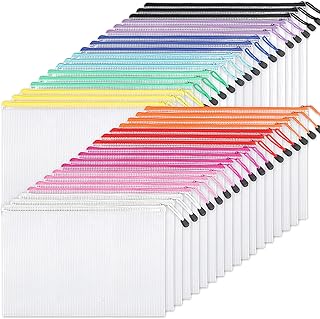 Eot 36 pièces sacs puzzle en maille à fermeture éclair pour l'organisation