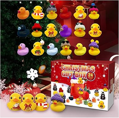 Calendrier de l'avent 24 canards en caoutchouc cadeaux de compte à rebours