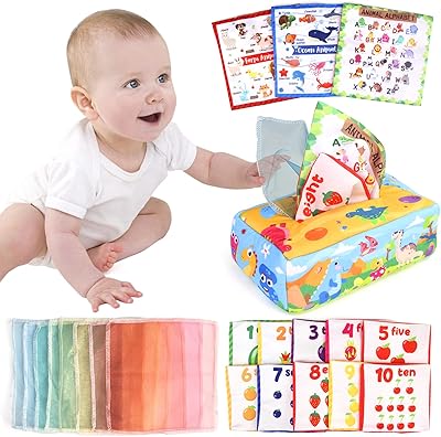 Joyfia boîte à mouchoirs pour bébé jouets montessori pour bébés de 6