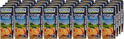 Jus d'orange 100 % lacnor essential, sans sucre ajouté, 180 ml