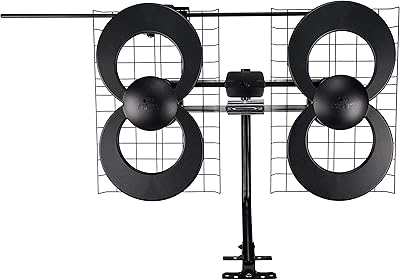 Antenne tv 4v, bande 70 mm, uhf/vhf, omnidirectionnelle, intérieure, grenier, extérieure, mât