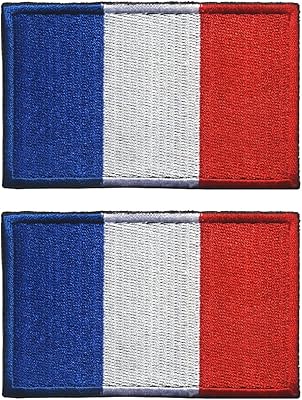 Patch en tissu brodé ali plus france de 2 pièces, patch de moral