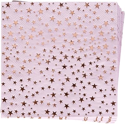 Serviettes en papier niviti glitz & glamour 773451, rose/or rose