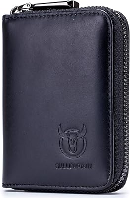 Paul captain portefeuille en cuir véritable pour hommes avec porte-cartes et fermeture éclair