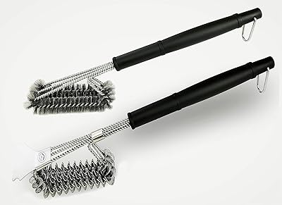 Brosse de nettoyage pour barbecue en acier inoxydable new line - brosse métallique