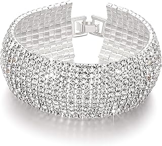 Le dernier bracelet en cristal de bijoux joncs, plaqué argent pour filles