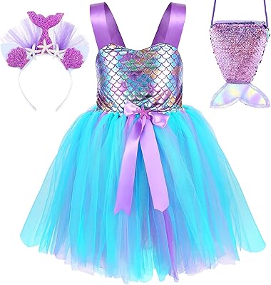 Robe tutu sirène pour bébés filles avec bandeau, jupe tutu de costume