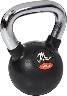 Balle de poids ta sport yl-fw-303 avec revêtement en caoutchouc, 10 kg, noir