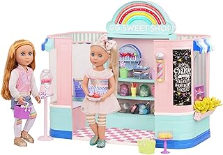 Glitter girls gg sweet shop playset de battat, magasin de jouets, maison