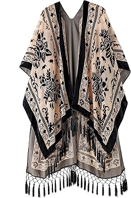 Cardigan kimono long en velours mj sirica sans pompon pour femme