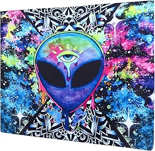 Trippy alien tapisserie figure abstraite art psychédélique hippie tenture murale couverture fond tissu