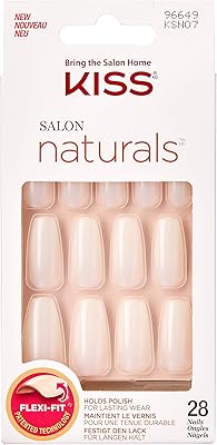 Kiss salon naturals ksn07 ongles longs en forme de cercueil, taille 2g