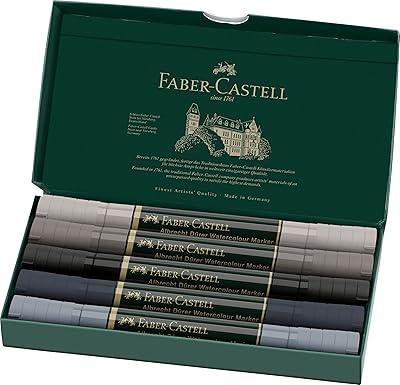 Stylo aquarelle à double pointe faber-castell pour une peinture plate et précise paquet