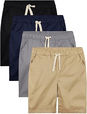 Lot de 4 shorts de sport garçon faciles à porter short uniforme