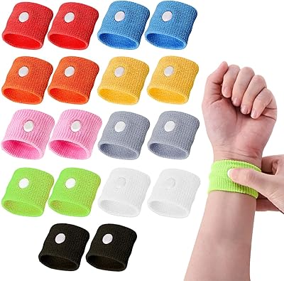 18 pièces bandanas de voyage anti-nausées bracelets de compression naturels pour soulager le mal
