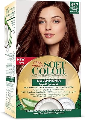 Teinture capillaire wella soft color châtain rouge moyen 457 601 x