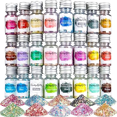 Kit de 24 couleurs de grosses paillettes opale 3d de leopro pour le visage