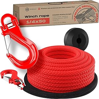 Câble de treuil industriel mule pour vtt, utv, chasse-neige, pré-tenché 8200 lbs