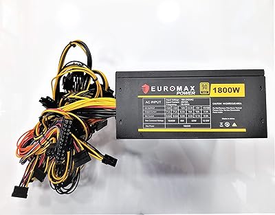 Euromax power 1800w 90 plus gold atx alimentation pc non modulaire prise en charge de 5 cartes graphiques 180-270v prise en charge de l'alimentation pour plate-forme minière. Votre centre commercial virtuel au Sénégal : Diaytar