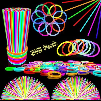 Mamoo bear 200 pièces bâtons lumineux, remplisseurs de sacs de fête avec connecteurs